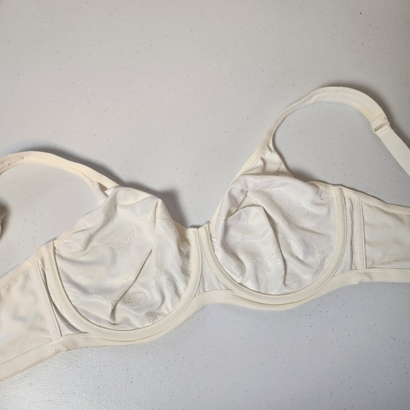 Felina 646 Seamless Underwire Unpadded White Bra Leaves 36F 36DDD Lingerie - Picture 5 of 7